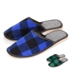 Herren Pantoffeln Textil Karo-Muster – Hauptansicht Modell KARO blau