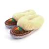 Lammfell Hausschuhe Damen Ballerina Braun