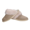exklusive-damen-pantoffeln-wildleder-wolle-beige