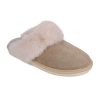 hausschuhe-damen-echtleder-wolle-fluffy-kragen-beige