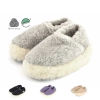 Warme Hausschuhe Herren-Damen Lammfell 406 grau