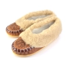 Lederhausschuhe Damen Warm Braun 414