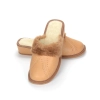Warme Hausschuhe Damen Winter Leder 420