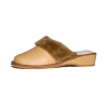 Damenpantoffeln mit Wollkragen Beige 420