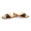 Lederhausschuhe Damen Velours Blumenmuster 42