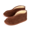 Winter Loafer Hausschuhe Lammfell Braune 431-LOW-BA