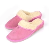 Pantoffeln Damen Keil Rosa Leder 434-OBC