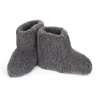 Wolle Hausschuhe Damen-Herren Grau 435-BA