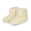 Warme Lammfell Pantoffeln Damen Herren Weiss 435-white-ba