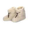 Hüttenschuhe Damen Weiß Schurwolle 435-WHITE-LACE