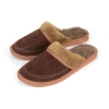 Schlappen Damen Wildleder Braun 437-brown-brown-round