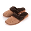 Schlappen Damen Wildleder Braun 437-BROWN-SAW