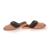 Winter Hausschuhe Damen Wildleder mit weiße Wolle 437-BROWN-SAW