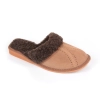 Pantoletten mit Wolle Warm Braun 437-BROWN-SAW