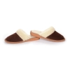 Hausschue Damen Lammfell 437-brown-white