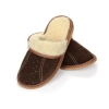 Winter Pantoletten Damen mit offener Ferse Weiß 437-WHITE-SAW
