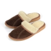 Pantoletten Damen Wildleder Weiß 437-WHITE-SAW