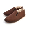 Slipper Damen Braun Leder 438-puz