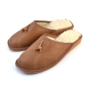 Hausschuhe Damen Kalbsleder Cognac 442-CA