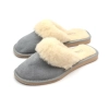 Damen Hausschuhe Leder Grau 444-GREY