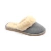 Pantoffeln Damen Weißes Wollfutter 444-GREY