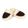 Pantoffeln Damen Velours Braun 446-SLIPPER