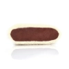 Warme Slipper Naturwolle Damen Herren - Leder Sohle 451