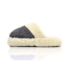 Pantoffeln Damen Velours Braun Grau 451-SLIPPER