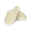 Warme Damenpantoffeln Weiß Offene Ferse 460-WHITE