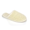 Hausschuhe Naturweiß mit Ledersohle 460-WHITE-THIN