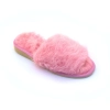 Hausschuhe Damen offen rosa Fell