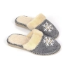 Damen Filzpantoffeln mit Stickerei Schneeflocke 468