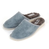 Hausschuhe Herren Lammfell Wildleder grau