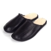 Herren Pantoletten Schwarz Schafwolle 522A