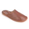 Pantoffeln Herren Leder Cognac Warme Hausschuhe Modell 524A