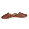 Hochwertige Hausschuhe Herren Leder Cognac Modell 524A