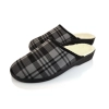 pantoletten herren winter textil karo lammfell modell 530