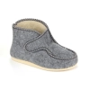 warme hauschuhe mit klettverschluss grau modell 541