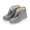 warme hüttenschuhe filz grau modell 541-zip-grey