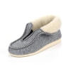 filz pantoffeln damen herren grau modell 541-zip-grey
