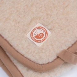 Schafwolle Rückenwärmer beige